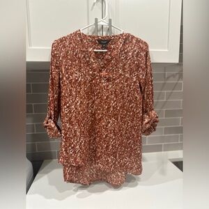 Roll sleeve, loose blouse. Size XS (fits big)